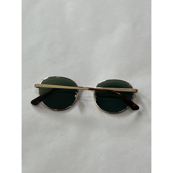 Saint Laurent Style SL 135 Round Sunglasses in Gold Green Lenses main image 4